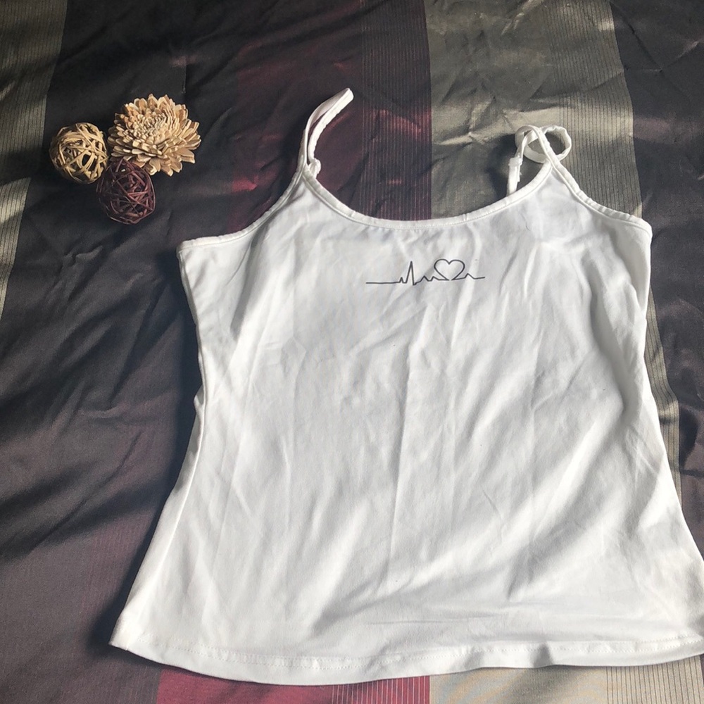 White Heartbeat Women's Top